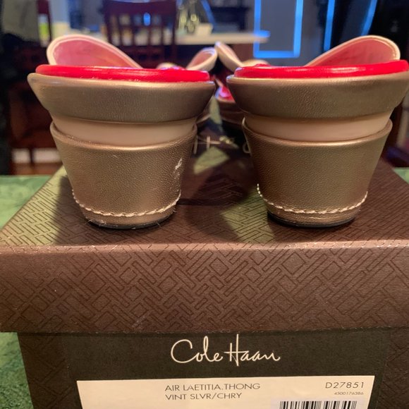 Cole Haan Laetitia Air Thong Sandal Anthracite Patent & Leather 11B - Picture 4 of 6